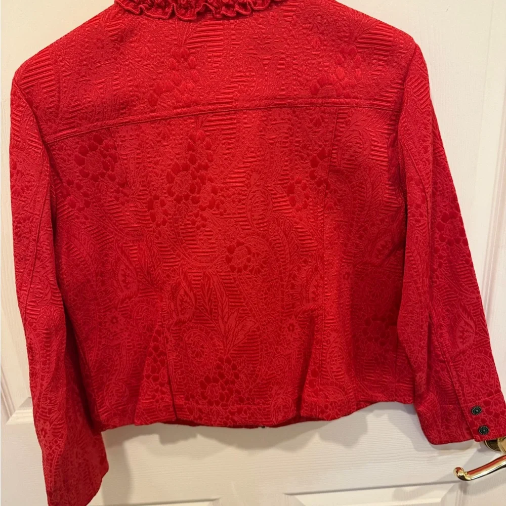Ruby Rd. Red Textured Jacket - Picture 4 of 4